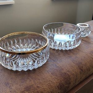 Crystal Bowls and Candle